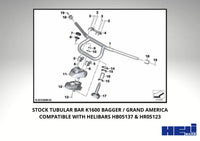 helibars replacement handlebar bmw k1600 bagger
