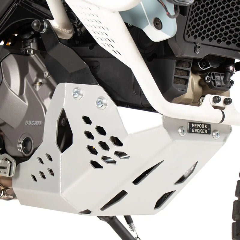 hepco becker skid plate engine protection ducati desert x