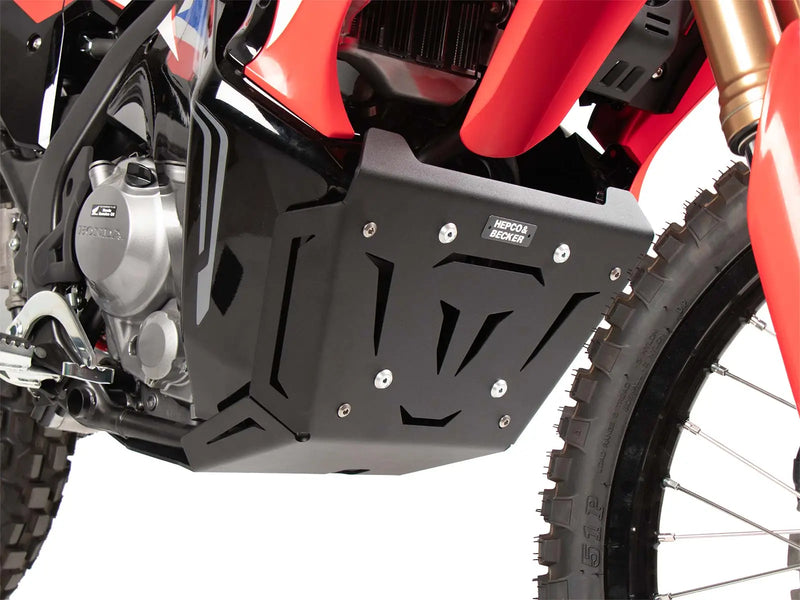 hepco becker skidplate engine protection honda crf 300 rally