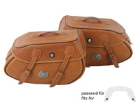 hepco becker buffalo leather bag set 30 liters c bow carrier in brown
