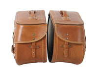 hepco becker buffalo leather bag set 30 liters c bow carrier in brown