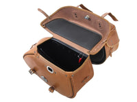 hepco becker buffalo leather bag set 30 liters c bow carrier in brown