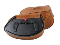 hepco becker buffalo leather bag set 30 liters c bow carrier in brown