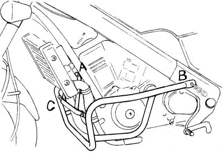 hepco becker engine guard honda ntv 650