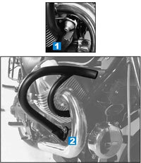 hepco becker engine guard moto guzzi c 940 bellagio bellagio aquila nera