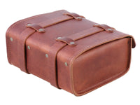 hepco becker legacy rear leather bag in rugged brown