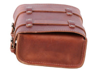 hepco becker legacy rear leather bag in rugged brown