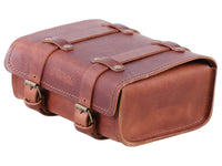 hepco becker legacy rear leather bag in rugged brown