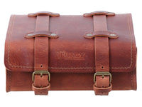 hepco becker legacy rear leather bag in rugged brown