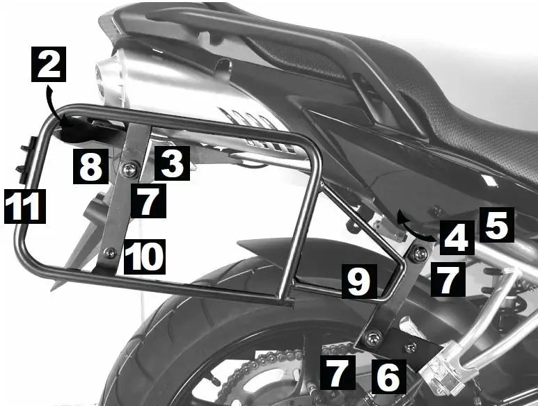 hepco becker lock it side carrier yamaha fz 6 fazer from 07