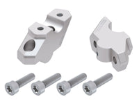 hepco becker offset handlebar risers bmw f750gs 2018 2023 30mm up 22mm back silver