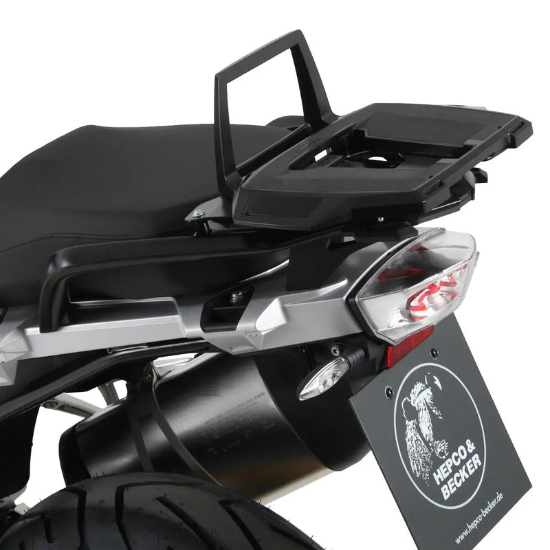 hepco becker rear alurack with original bmw rear rack bmw r1250gs