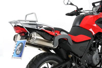hepco becker rear rack bmw g650 gs from 2011 in silver
