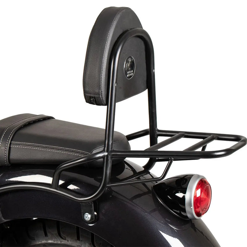 hepco becker sissybar with luggage rack royal enfield super meteor 650 2023