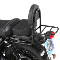 hepco becker sissybar with rear rack moto guzzi v9 roamer for long seat versions