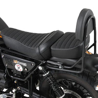 hepco becker sissybar without rear rack moto guzzi v9 roamer for long seat versions