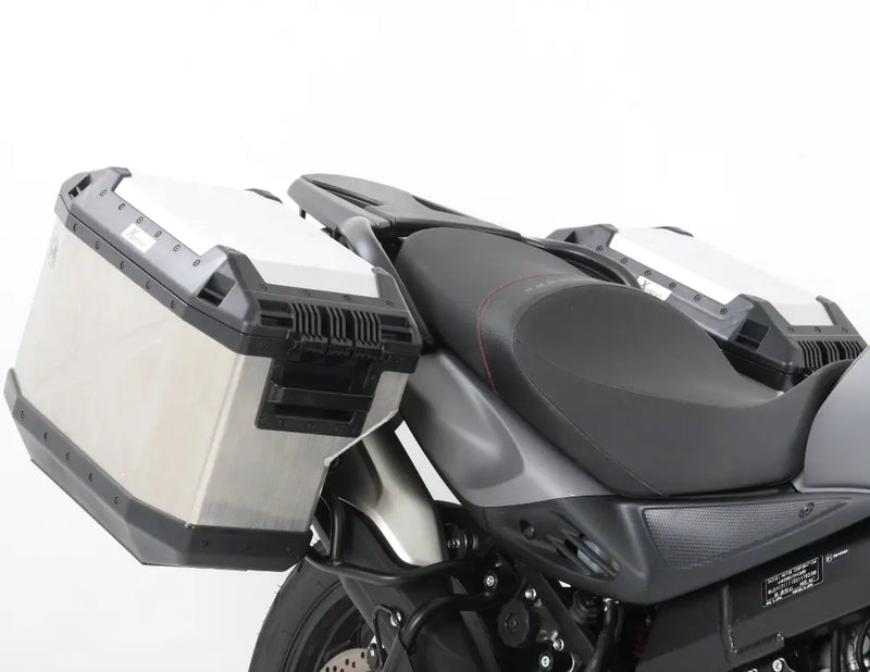 hepco becker cutout side carrier with xplorer cases suzuki v strom 650 13