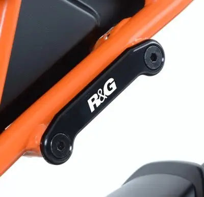 r g racing rear foot rest blanking plate kit for ktm rc 125 200 390 14 16