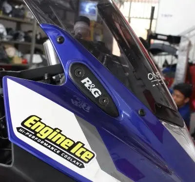 r g racing mirror blanking plates for yamaha yzf r25 14 18 yamaha yzf r3 15 18