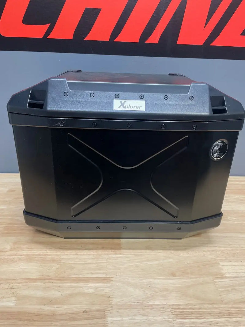 hepco becker xplorer cutout side cases 40l 37r black used