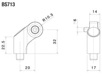 rizoma universal mirror adapter side mount