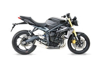 zard exhaust low mount slip on triumph street triple 2013 2016