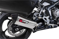 scorpion serket parallel slip on exhaust triumph tiger sport 800 2025 with panniers