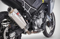 zard exhaust euro 5 slip on cfmoto ibex 450 mt 2024 stainless steel with carbon heat shield