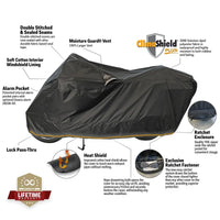 dowco guardian weatherall plus ratchet motorcycle cover black