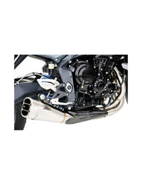 zard exhaust low mount slip on triumph street triple 2013 2016