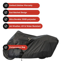 dowco guardian weatherall plus ratchet motorcycle cover black