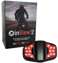 inview2 wireless motorcycle helmet brake and turn signal system