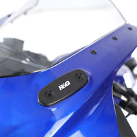 r g racing mirror blanking plates for yamaha yzf r125 19 yzf r25 19 yzf r3 19