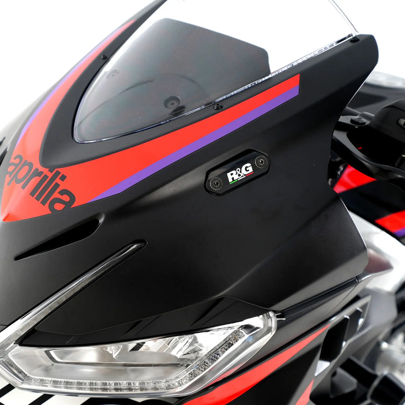 r g racing mirror blanking plates for aprilia rs457 24