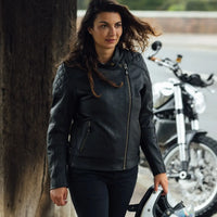 merlin bristol women s cafe leather motorcycle jacket