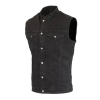 merlin club denim motorcycle vest