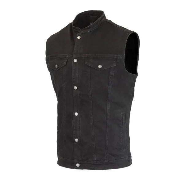 merlin club denim motorcycle vest