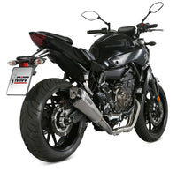 mivv exhaust delta race full system high mount yamaha fz 07 mt 07 2014