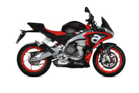 mivv exhaust full system delta race low mount aprilia rs 660 tuono 660 2020