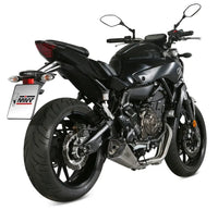 mivv exhaust delta race full system low mount yamaha fz 07 mt 07 2014