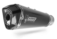 mivv exhaust delta race slip on triumph street triple 765 r s rs 2017 black