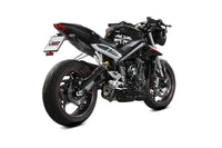 mivv exhaust delta race slip on triumph street triple 765 r s rs 2017 black