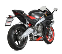 mivv exhaust full system delta race low mount aprilia rs 660 tuono 660 2020