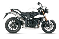 mivv exhaust ghibli slip on high mount triumph speed triple 2011 2015