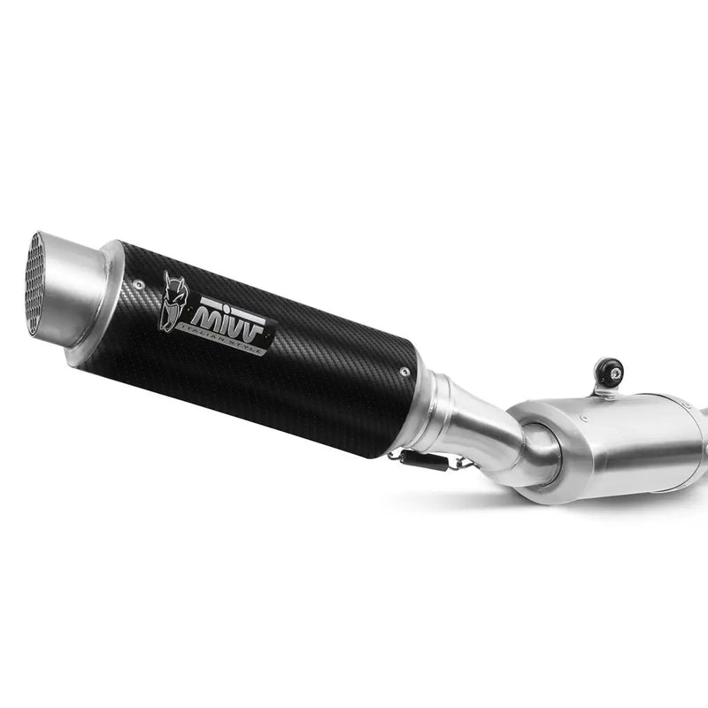 mivv exhaust gp pro full system high mount yamaha yzf r7 2022 carbon fiber