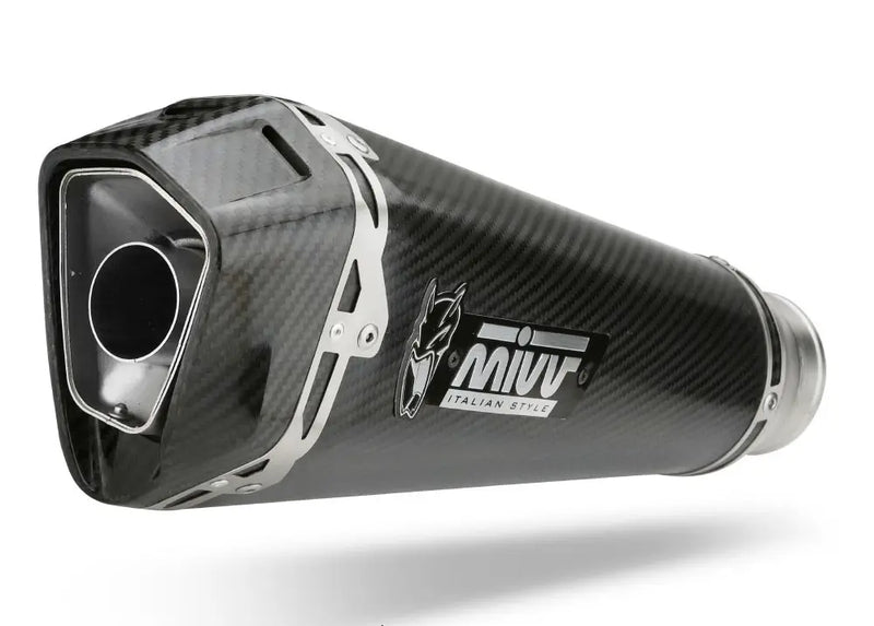 mivv exhaust slip on delta race aprilia rsv4 2017 2020 carbon fiber