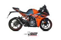 mivv exhaust slip on mk3 ktm rc 390 2021 2024 carbon fiber
