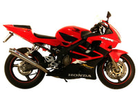 mivv exhaust slip on x cone honda cbr600fs 2001 2003 stainless steel