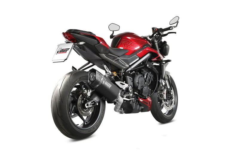 mivv exhaust sr 1 full system triumph street triple 765r rs 2023 2024 black