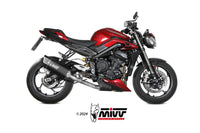 mivv exhaust sr 1 full system triumph street triple 765r rs 2023 2024 black